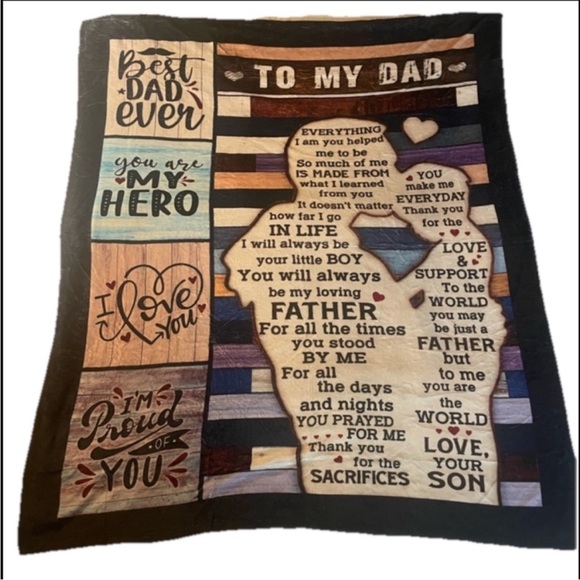 Inspirational Dad Blanket - Picture 1 of 1